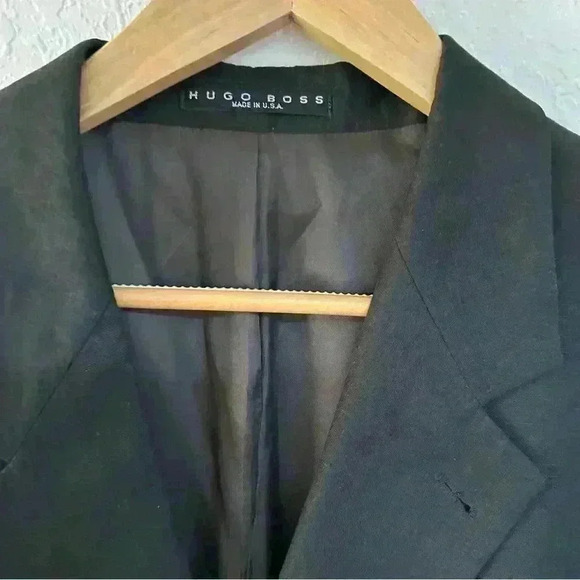 Boss Hugo Boss Designer Blazer Suit Jacket 100% Linen 42R - Picture 3 of 6